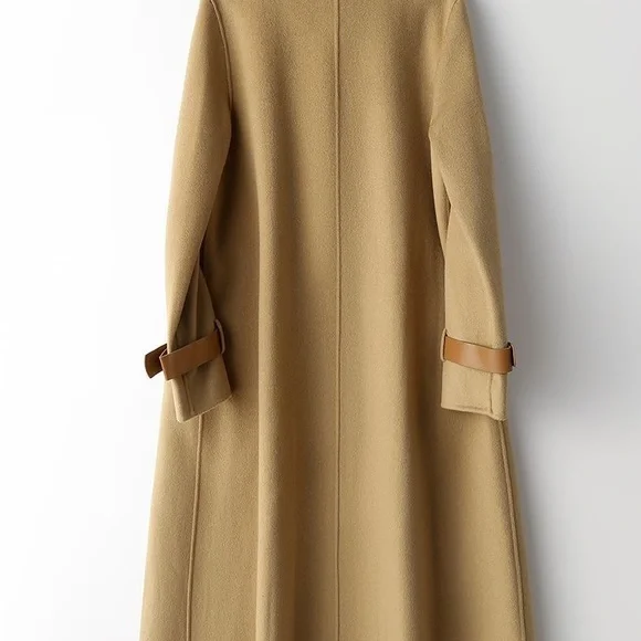 100% Wool Coat, British Trench Coat, Black - Picture 11 of 12